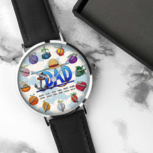 Load image into Gallery viewer, “Celebrate Father's Love” - Power Fruit Quartz Watch - Personalized Gift for Dad & Grandpa Quartz Watch PopCulturePrints