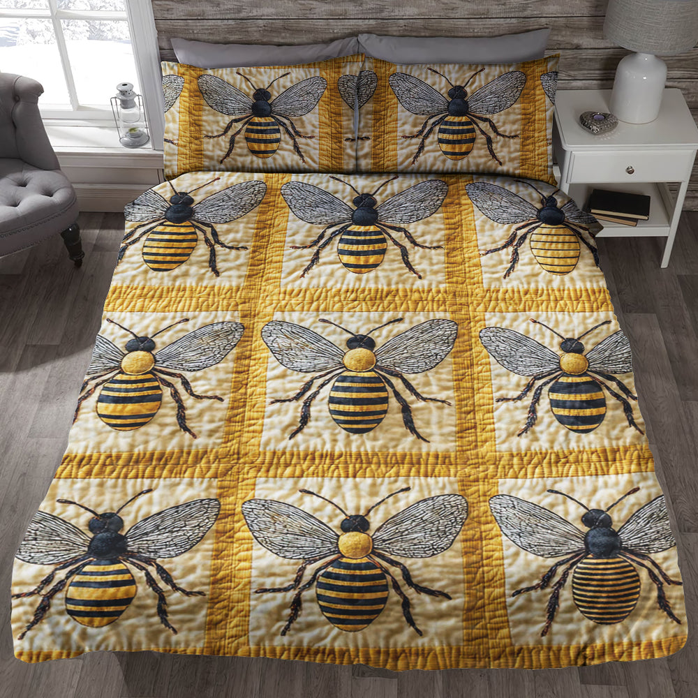 Custom Bee Lover's Quilt Bed Set Blanket PopCulturePrints