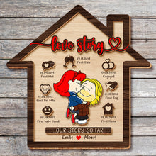 Load image into Gallery viewer, Custom Love Story Sign | Unique Valentine's Day Gifts & Personalized Gift for Couples Wood Sign PopCulturePrints
