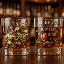 Load image into Gallery viewer, I Like You, How I Like My Whiskey - Personalized Couple Glass Set Glass PopCulturePrints
