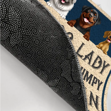 Load image into Gallery viewer, “A Crazy Dog Lady and Her Grumpy Old Man Live Here” - Personalized Doormat Gift for Dog Lovers, Moms & Grandmas Doormat PopCulturePrints