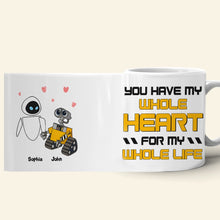 Load image into Gallery viewer, Personalized Couple Mugs - Whole Heart for Life | Perfect Valentine's Day Gifts Coffee Mug PopCulturePrints