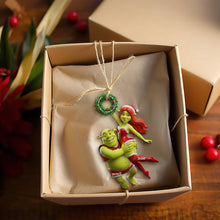 Load image into Gallery viewer, Joyful Green Couple Ornament - A Personalized Gift for Couples Ornament PopCulturePrints