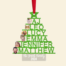 Load image into Gallery viewer, Personalized Family Photo Christmas Tree Ornament Ornament PopCulturePrints