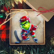 Load image into Gallery viewer, Personalized Ice Hockey Christmas Ornament for Fans Ornament PopCulturePrints