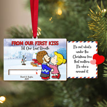 Load image into Gallery viewer, Custom Christmas Ornament for Couples - Personalized Valentine's Day Gifts Ornament PopCulturePrints