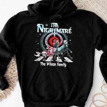 Load image into Gallery viewer, Personalized Nightmare Family Christmas Hoodie Shirts PopCulturePrints