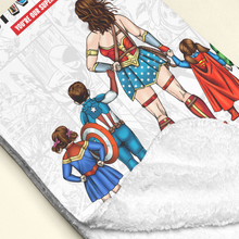 Load image into Gallery viewer, Best MOM Ever Blanket - Personalized Gift for Mom, Grandma, or Any Superhero Blanket PopCulturePrints