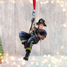 Load image into Gallery viewer, Personalized Firefighter Ornament - Custom Photo Keepsake Ornament PopCulturePrints