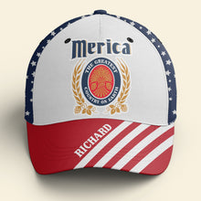 Load image into Gallery viewer, Personalized American Pride Dad Cap - Independence Day Edition Caps PopCulturePrints