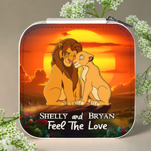 Load image into Gallery viewer, Personalized Lion Couple Jewelry Box - Feel The Love Jewelry Box PopCulturePrints