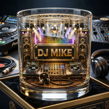 Load image into Gallery viewer, “Feel the Beat!” Custom Party Beats Round Glass - Personalized Gift for Music Lovers Glass PopCulturePrints
