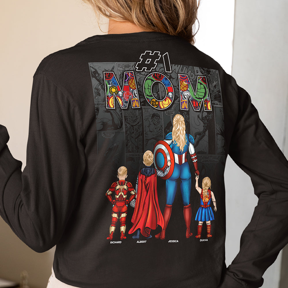 "A Wonder Mom Always Saves The Day" - Personalized Wonder Mom Shirt - Gift for Mom, Grandma and Super Moms Shirts PopCulturePrints