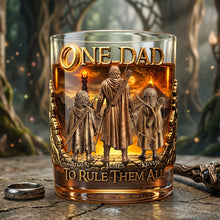 Load image into Gallery viewer, One Dad To Rule Them All - Personalized Round Glass for Dads Glass PopCulturePrints