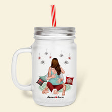 Load image into Gallery viewer, Personalized Naughty Christmas Couple Jar - Fun Holiday Gift for Valentine's Day Gifts Drink Jar PopCulturePrints