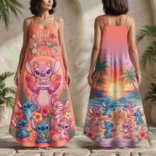 Load image into Gallery viewer, “Best Mom Ever” - Personalized Suspender Maxi Dress - Unique Gifts for Moms & Grandmas Dress PopCulturePrints