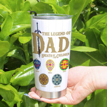 Load image into Gallery viewer, Personalized Legend of Dad Tumbler - Custom Names Tumbler Cup PopCulturePrints