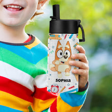 Load image into Gallery viewer, Personalized Kids School Water Bottle - Ready for 1st Grade Tumbler Cup PopCulturePrints