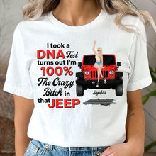 Load image into Gallery viewer, Personalized Funny DNA Test Jeep T-Shirt for Women Shirts PopCulturePrints