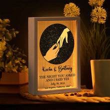 Load image into Gallery viewer, Personalized Love Frame - The Night You Asked and I Said Yes Poster & Canvas PopCulturePrints