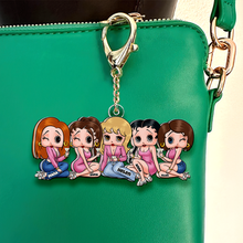 Load image into Gallery viewer, Besties Keychain - Personalized Gift for Friends Keychains PopCulturePrints