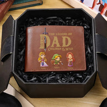 Load image into Gallery viewer, Personalized Legend of Dad PU Leather Wallet - Customizable Print Leather Wallet PopCulturePrints