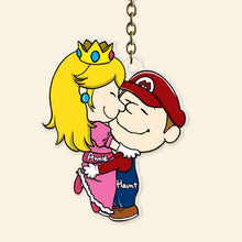 Load image into Gallery viewer, Personalized Keychain for Couples - Hugging in Love Keychains PopCulturePrints