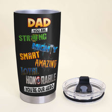 Load image into Gallery viewer, Super Dad Personalized Tumbler - Hero Design Tumbler Cup PopCulturePrints