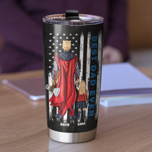 Load image into Gallery viewer, Personalized Superhero Dad Tumbler - Customizable Gift Tumbler Cup PopCulturePrints