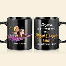 Load image into Gallery viewer, Personalized Magic Carpet Ride Couple Mug - Unique Valentine's Day Gifts for Couples Coffee Mug PopCulturePrints