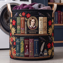 Load image into Gallery viewer, Victorian Literature Collection Quilted Laundry Basket - Personalized Gifts For Book Lovers 04qhlu130726 Laundry Basket PopCulturePrints