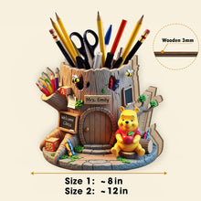 Load image into Gallery viewer, “A Teacher’s Heart is a Garden” – Back To School Wooden Pen Holder – Personalized Gifts For Teachers Pen Holder PopCulturePrints