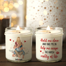 Load image into Gallery viewer, Personalized Couple Scented Candle - Hold Me Close Scented Candle PopCulturePrints