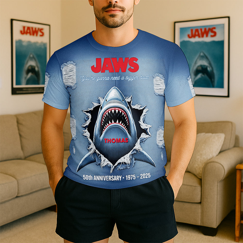 "You're gonna need a bigger boat" - Ocean Thriller 3D Shirt - Personalized Gift for Movie Lovers AOP Products PopCulturePrints