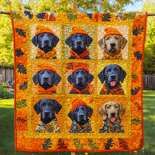 Load image into Gallery viewer, Colorful Labrador Retriever Dog Christmas Quilt Bed Set for Pet Lovers Blanket PopCulturePrints
