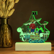 Load image into Gallery viewer, Personalized LED Light - 'Dad: King of the Pirates' Gift for Father's Day Led Night Light PopCulturePrints