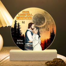 Load image into Gallery viewer, Personalized 3D LED Light for Couples - Our Love Will Endor Led Night Light PopCulturePrints
