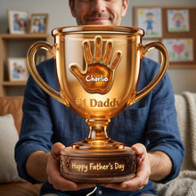Load image into Gallery viewer, "Best Grandpa Ever!" - Personalized Trophy Acrylic Light Box - Gift for Dad, Grandpa, or Father Figures Light Box PopCulturePrints