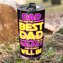 Load image into Gallery viewer, Galaxy's Best Dad Personalized Tumbler Cup - Perfect Father's Day Gift Tumbler Cup PopCulturePrints