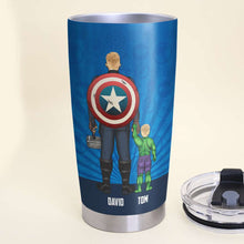 Load image into Gallery viewer, Personalized Hero Dad Tumbler - Custom Names & Design Tumbler Cup PopCulturePrints