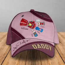 Load image into Gallery viewer, Custom Superhero Dad Cap - Personalized with Kids' Names Caps PopCulturePrints