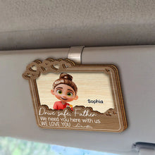 Load image into Gallery viewer, Drive Safe Daddy, We Love You - Personalized Custom Shaped Car Visor Clip Car Visor Clip PopCulturePrints