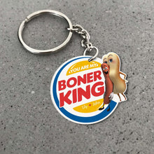 Load image into Gallery viewer, Fun & Naughty Personalized Keychain - Sausage Couple Gift for Him | Valentine's Day Gifts Keychains PopCulturePrints