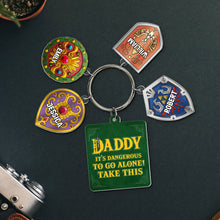 Load image into Gallery viewer, Legendary Dad Keychain with Personalized Charms Keychains PopCulturePrints
