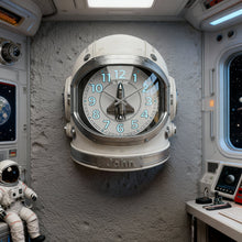 Load image into Gallery viewer, “Time Flies in Space!” - Personalized Astronaut Acrylic Hanging Wall Clock - Perfect Gift for Space Lovers and Astronaut Enthusiasts Hanging Wall Clock PopCulturePrints