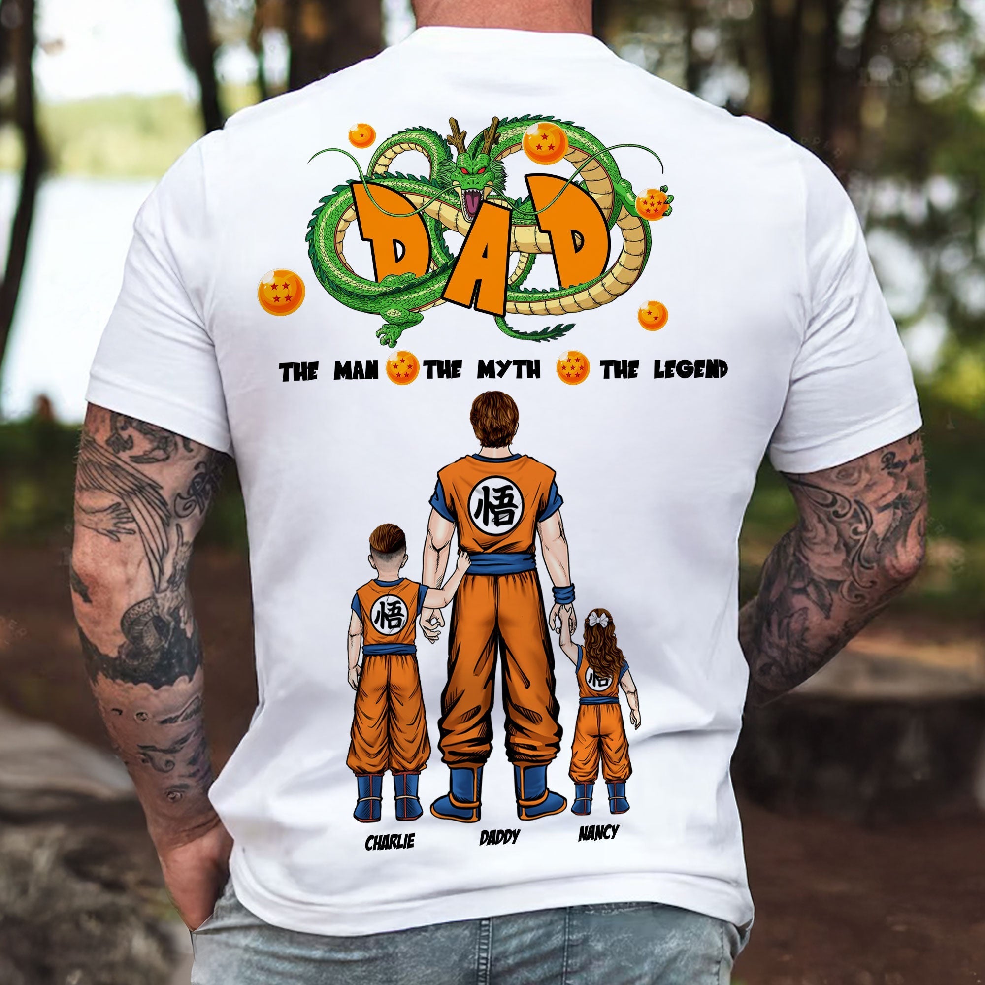 "The Man, The Myth, The Legend" - Personalized Super Dad Shirt - Custom Gift for Dad or Grandpa Shirts PopCulturePrints