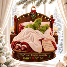 Load image into Gallery viewer, You’re My Kind of Naughty - Personalized Furry Couples Acrylic Ornament Ornament PopCulturePrints