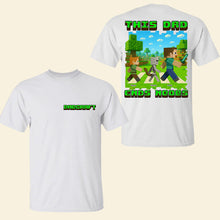 Load image into Gallery viewer, "This Dad Ends Noobs!" - Custom Pixel Dad Shirt - Personalized Gifts for Dad, Grandpa, and Gaming Enthusiasts Shirts PopCulturePrints