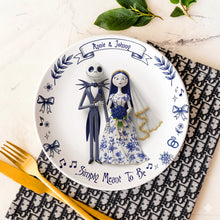 Load image into Gallery viewer, Simply Meant To Be - Personalized Christmas Gift Plate for Couples Ceramic Round Plate PopCulturePrints