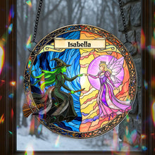 Load image into Gallery viewer, Embrace the Magic: Light x Shadow Witch Suncatcher - Personalized Gift for Witch Lovers Ornament PopCulturePrints